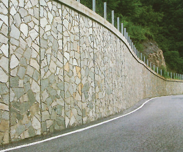 Muro prefabbricato rivestito in pietra naturale | FORMA Solai